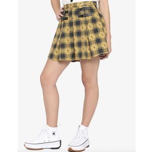 Harry Potter Hufflepuff Skirt Women's L Black Yellow Grunge Witchy Halloween